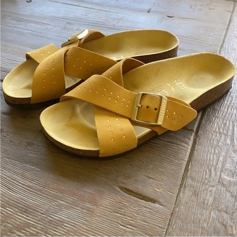 Birkenstock Siena Riveted Sandals Yellow EU 37